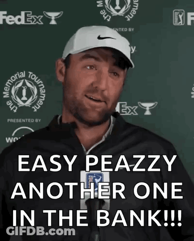 Man Wearing Nike Hat Says Easy Peazzy GIF