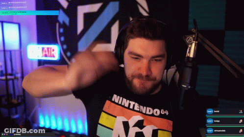 Man Wearing Nintendo 64 Shirt GIF