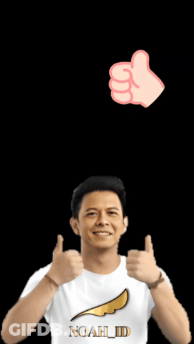 Man Wearing Noah ID Shirt Thumbs Up GIF