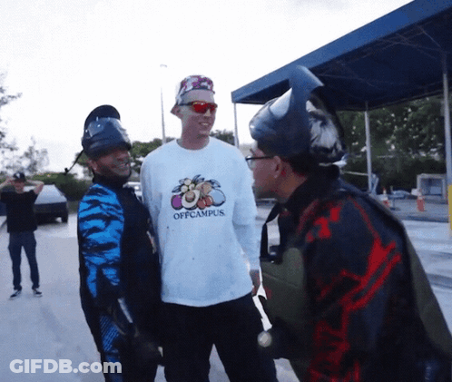 Man Wearing Offcampus Shirt GIF