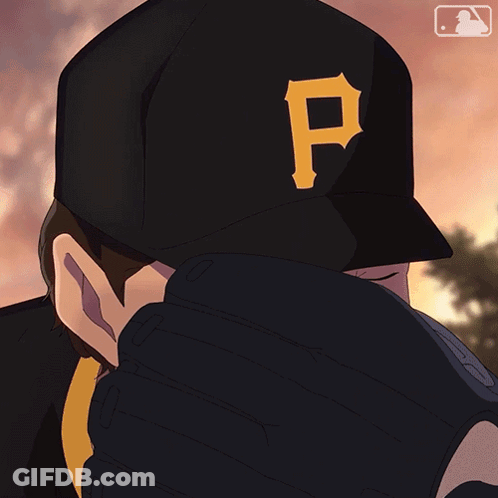Man Wearing Pittsburgh Pirates Hat Covering Face GIF
