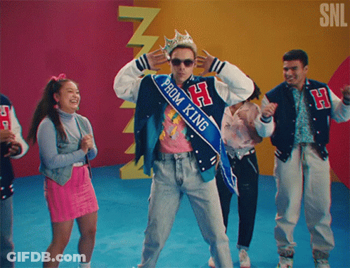 Man Wearing Prom King Sash GIF