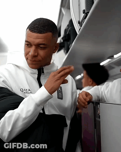 Man Wearing Qatar Airways Jacket GIF