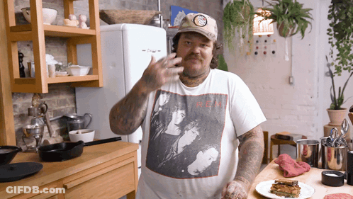 Man Wearing R.E.A. T-Shirt GIF