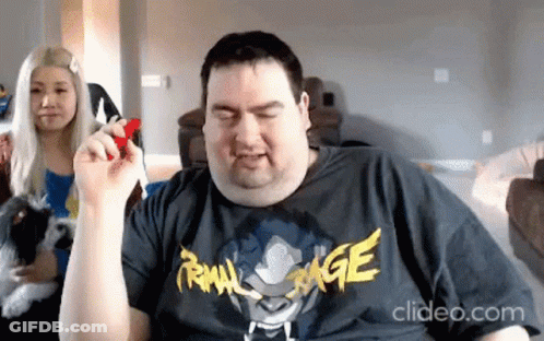 Man Wearing Raw Rage Shirt GIF