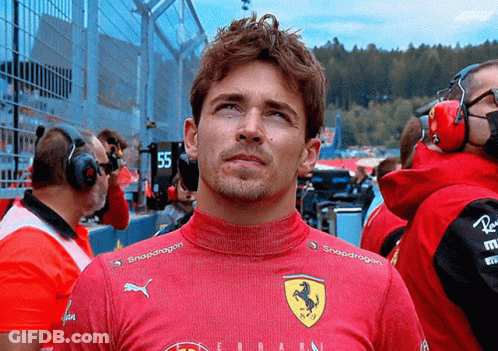Man Wearing Red Ferrari Shirt GIF