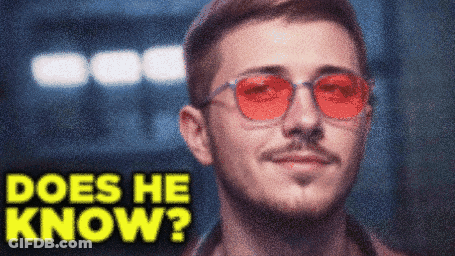 Man Wearing Red Glasses Does He Know GIF