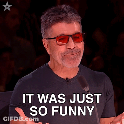 Man Wearing Red Glasses Saying It Was Just So Funny GIF