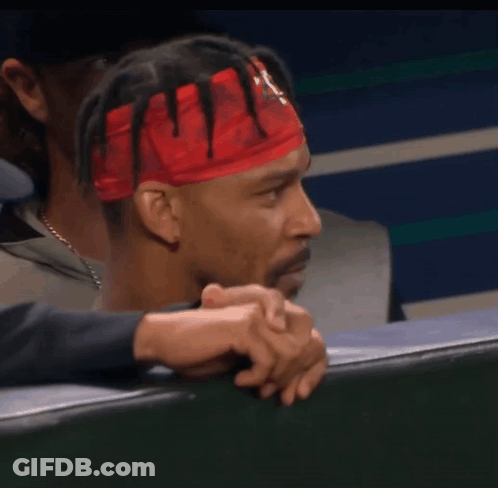Man Wearing Red Headband With T GIF