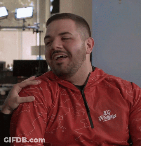 Man Wearing Red Jacket 100 Thieves GIF