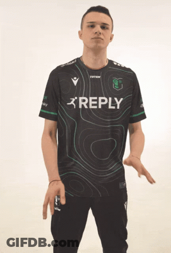 Man Wearing Reply Shirt GIF