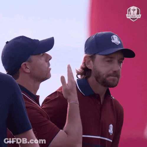 Man Wearing Ryder Cup Hat GIF