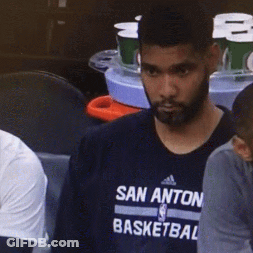 Man Wearing San Antonio Basketball Shirt GIF