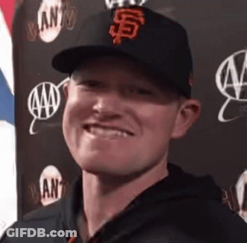 Man Wearing San Francisco Giants Hat Smiling GIF