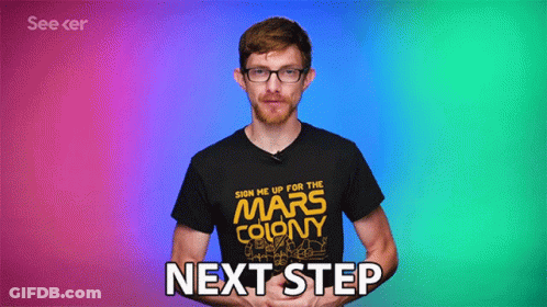 Man Wearing Sign Me Up For The Mars Colony T-Shirt GIF