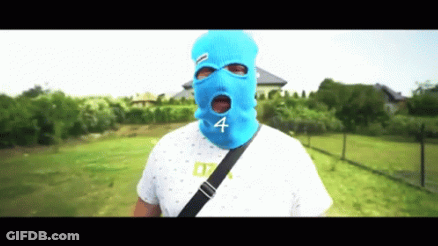 Man Wearing Ski Mask Slap GIF