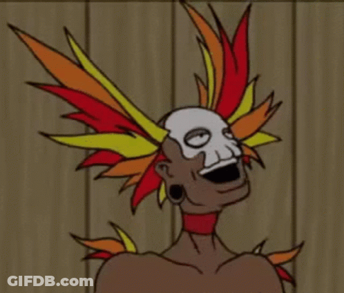 Man Wearing Skull Mask GIF