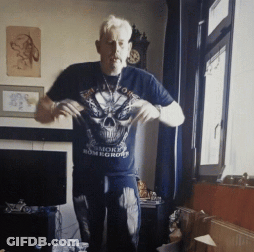 Man Wearing Smoke Homegrown T-Shirt GIF