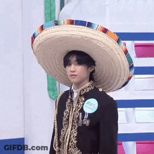 Man Wearing Sombrero And Badge GIF