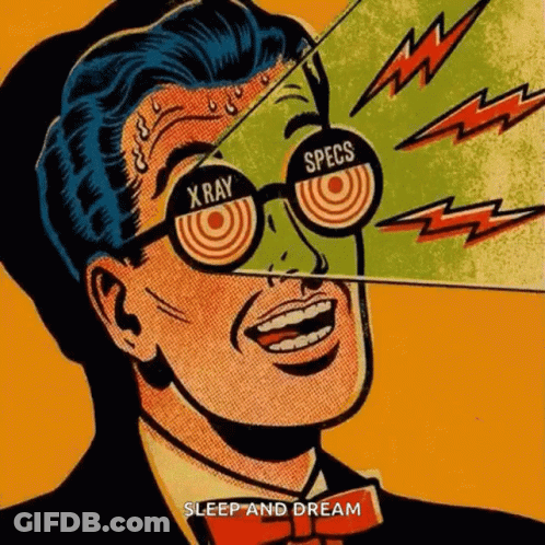 Man Wearing Specs And X-Ray Glasses GIF