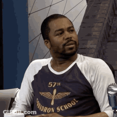 Man Wearing Squadron School Shirt GIF