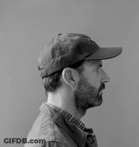 Man Wearing Stacked Hat GIF