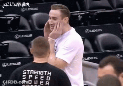 Man Wearing Strength Speed Power Shirt GIF