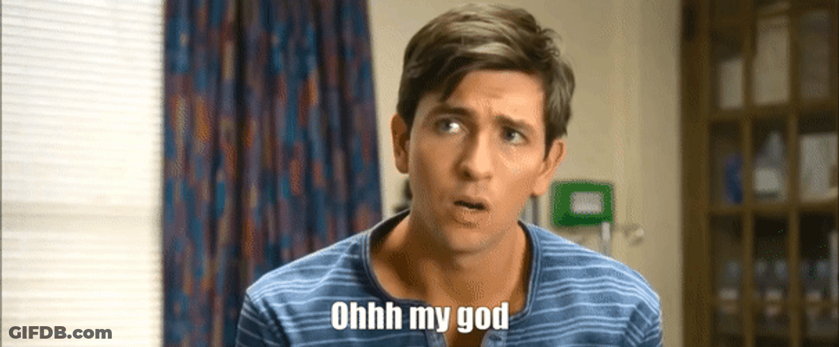 Man Wearing Stripes Shirt Saying Ohhh My God GIF