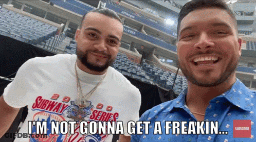 Man Wearing Subway Series Shirt GIF