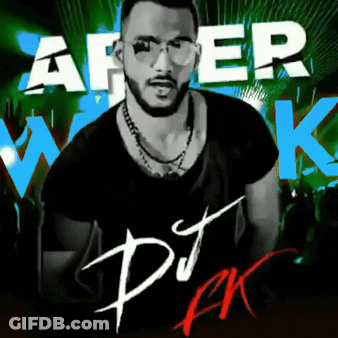 Man Wearing Sunglasses And DJ AK Shirt GIF