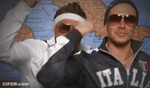 Man Wearing Sunglasses And Italia Jacket GIF