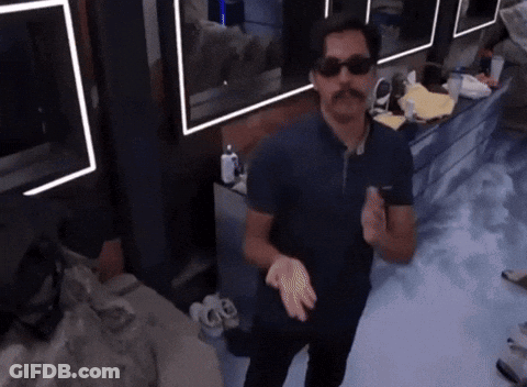 Man Wearing Sunglasses And Mustache Dancing GIF