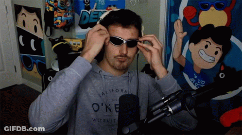 Man Wearing Sunglasses And O'Neill Hoodie GIF