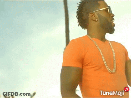 Man Wearing Sunglasses And Orange Shirt GIF