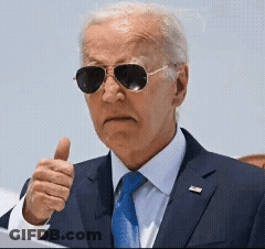 Man Wearing Sunglasses And Suit Giving Thumbs Up GIF