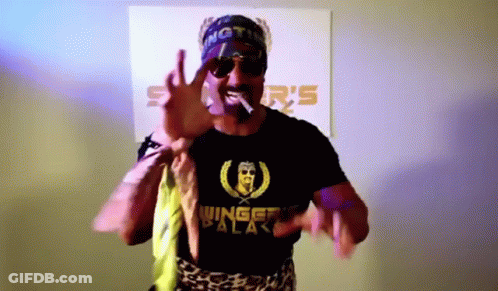 Man Wearing Sunglasses And Winged Walker Shirt GIF