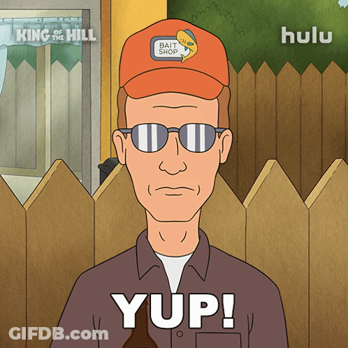 Man Wearing Sunglasses And YUP Hat GIF