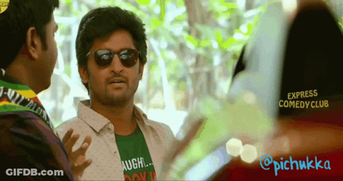 Man Wearing Sunglasses Comedy Club Text GIF