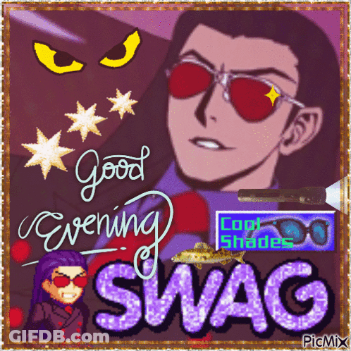 Man Wearing Sunglasses Good Evening Swag GIF