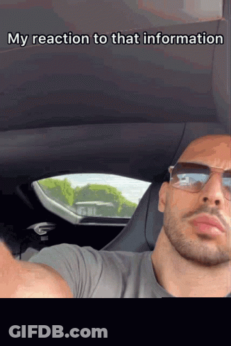 Man Wearing Sunglasses Reacting GIF