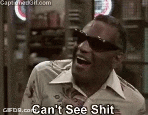 Man Wearing Sunglasses Saying Can T See Shit GIF