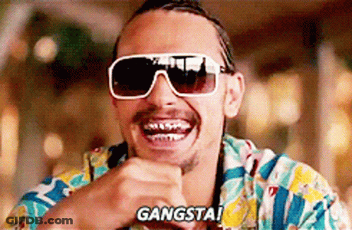 Man Wearing Sunglasses Saying Gangsta GIF