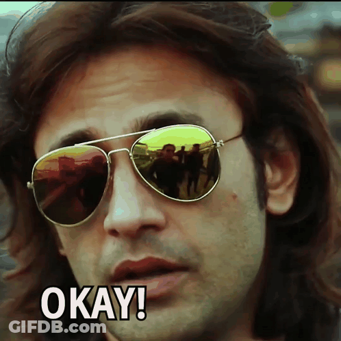 Man Wearing Sunglasses Saying Okay GIF