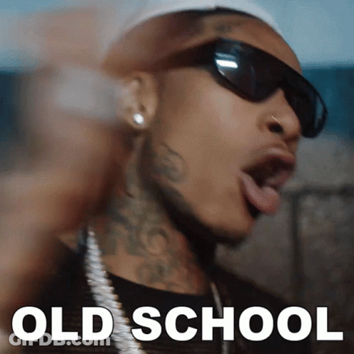 Man Wearing Sunglasses Saying Old School GIF