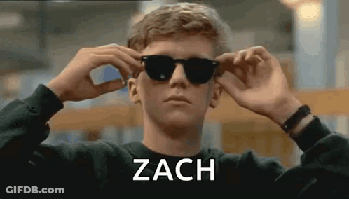 Man Wearing Sunglasses With Zach GIF