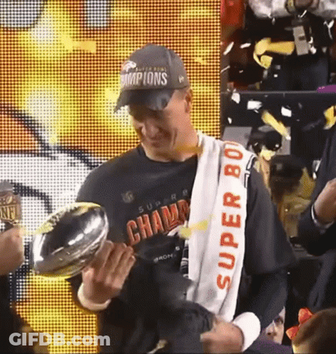 Man Wearing Super Bowl Champions Hat GIF