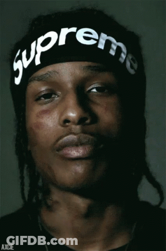 Man Wearing Supreme Headband GIF