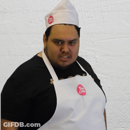 Man Wearing Taco Apron And Hat GIF