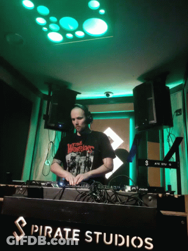 Man Wearing The Warriors Shirt Playing Music GIF