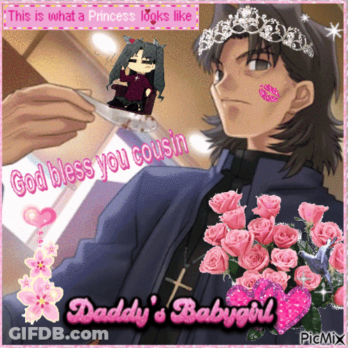 Man Wearing Tiara And Flowers God Bless You GIF